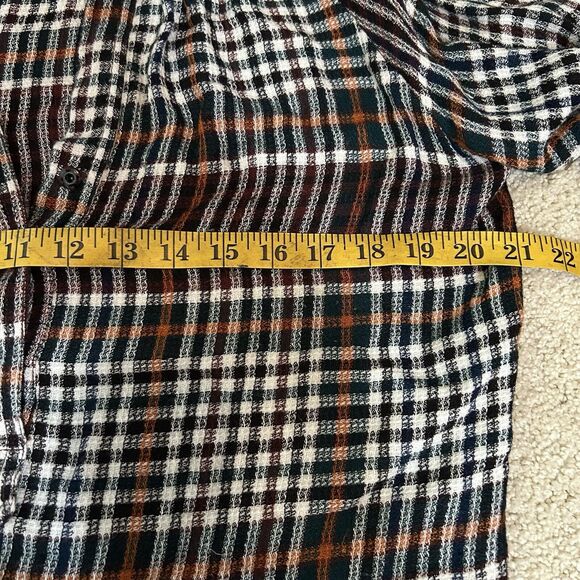 DRA Los Angeles Anthropologie Plaid Flannel Snap Button Top Women's Size Medium - Picture 6 of 8
